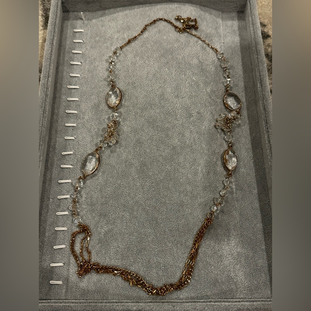 Long embellished necklace
